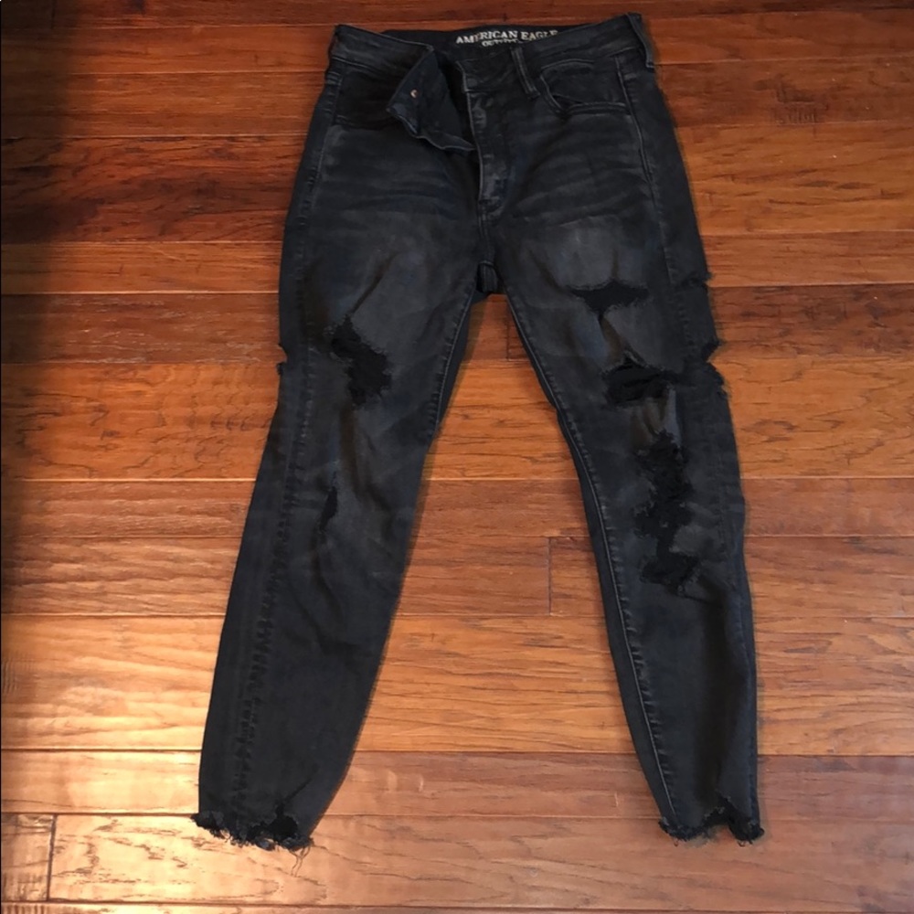 Black ripped jeans